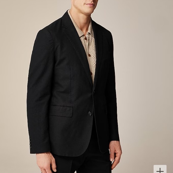 Ludlow Slim-fit unstructured suit jacket in Irish cotton-linen blend - Picture 2 of 5